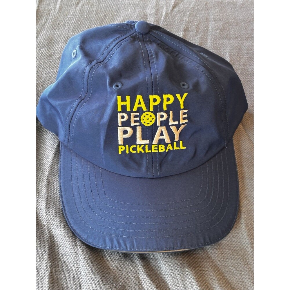 Happy People Play Pickleball Blue Adjustable Hat Core365 Pickleball Xtra